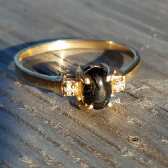 Maui divers 14k black coral ring - Picture 2 of 8